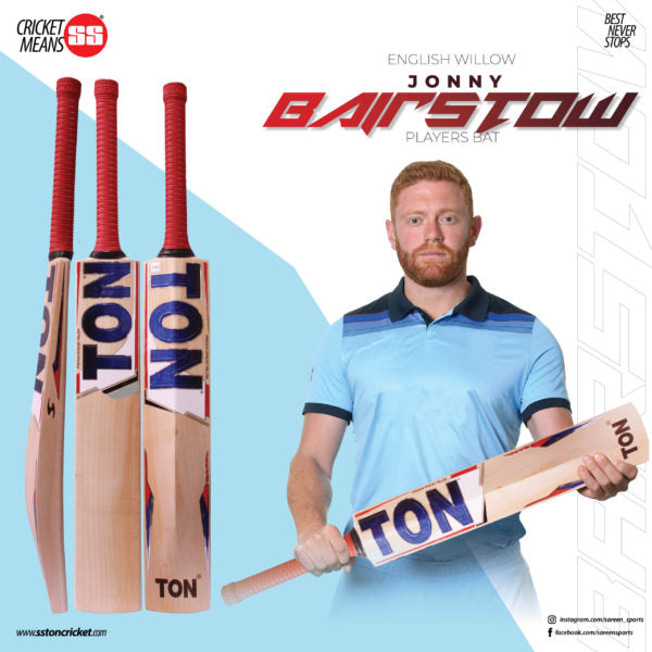 SS TON JONNY BAIRSTOW PLAYERS ENGLISH WILLOW CRICKET BAT 2023(NO DISCOUNT)
