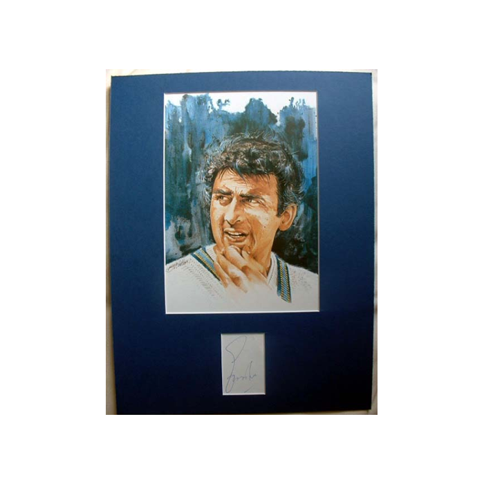 Sunil Gavaskar - Picture and Autographed Card