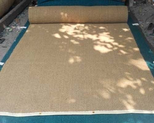 Kempf Cricket Matting, Heavy Duty Jute with Canvas Ends and Grommets, 8' X  64