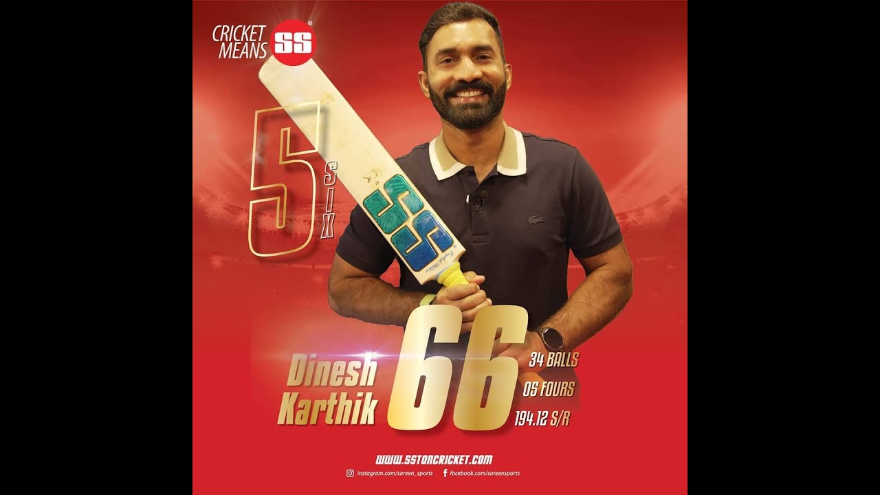 SS DINESH KARTHICK PLAYERS ENGLISH WILLOW CRICKET BAT 2023(NO DISCOUNT)