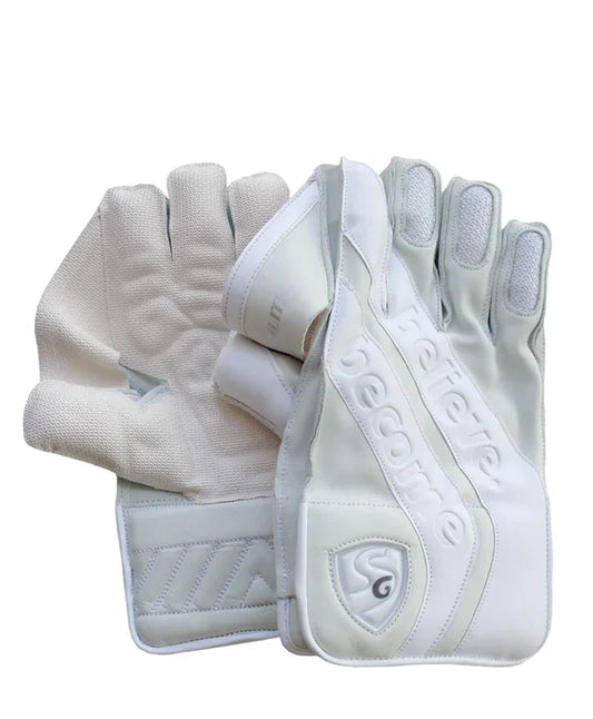 SG Hilite White Wicket Keeping Gloves (Multi-Color) W.K. Gloves(2024)