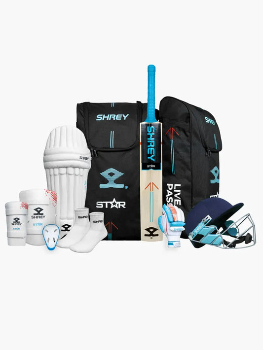 Shrey Star Cricket Set (Kashmir Willow) (With Helmet)(2024)