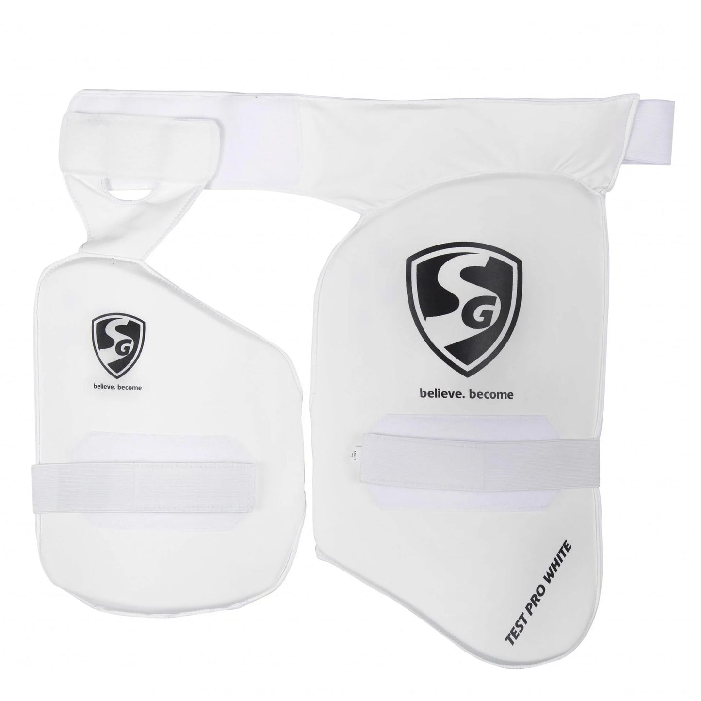 SG Combo Test Pro cricket batting thigh pad (White)(2024)