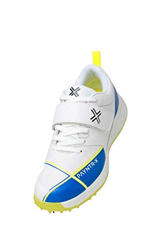 Payntr X Bowling SPIKE (White & Blue) Cricket Shoes