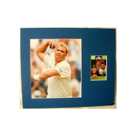 Shane Warne - Picture and Autographed Card