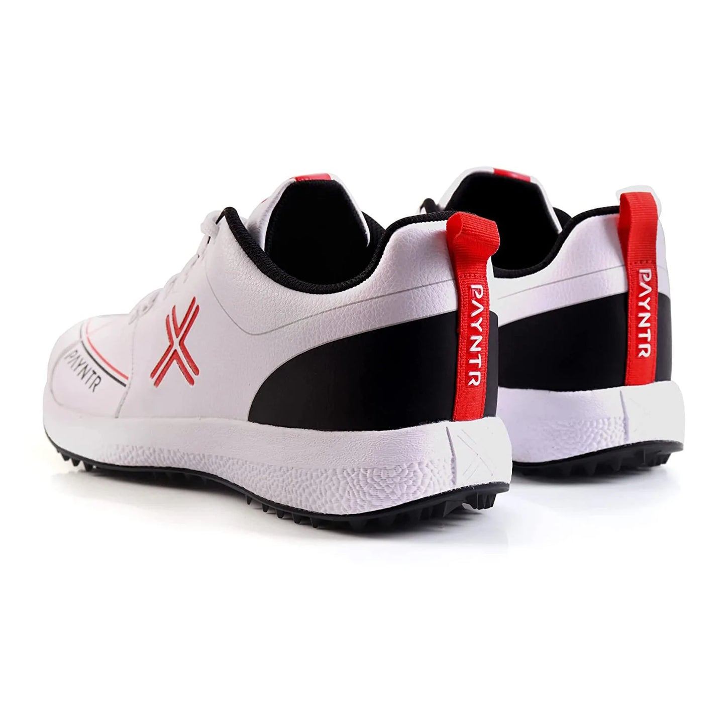 Payntr X Batting Rubber Studs (Black& White) Cricket Shoes